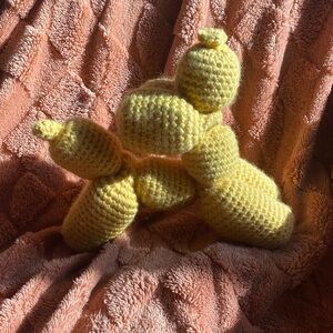 Handcrafted Yellow Balloon Dog Decor